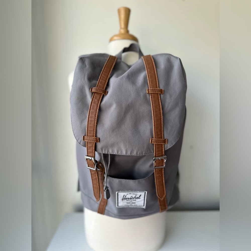 Herschel Supply Co. Gray Backpack with Brown Straps